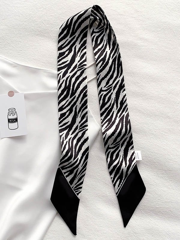 Stylish Zebra Printed Silk Scarf