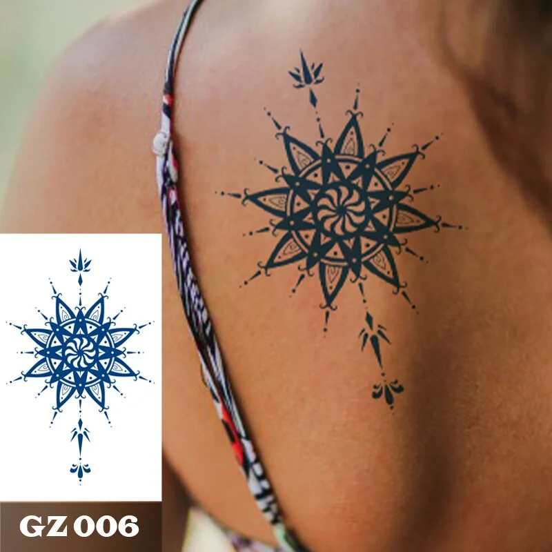Premium Semi-Permanent Tattoos for Men Women,Dark Blue Butterfly Temporary Tattoo Lifelike Waterproof and Long-Lasting 1-2 Weeks