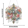 (US Local)DIY Double Sided Special Shaped Gorgeous Cross Hanging Diamond Art Kits Decor