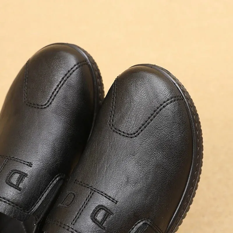 Moccasins Women's Genuine Leather Casual Shoes Autumn Loafers Ladies Flats Classic Sewing Round Toe Outside Shoes Woman Flats