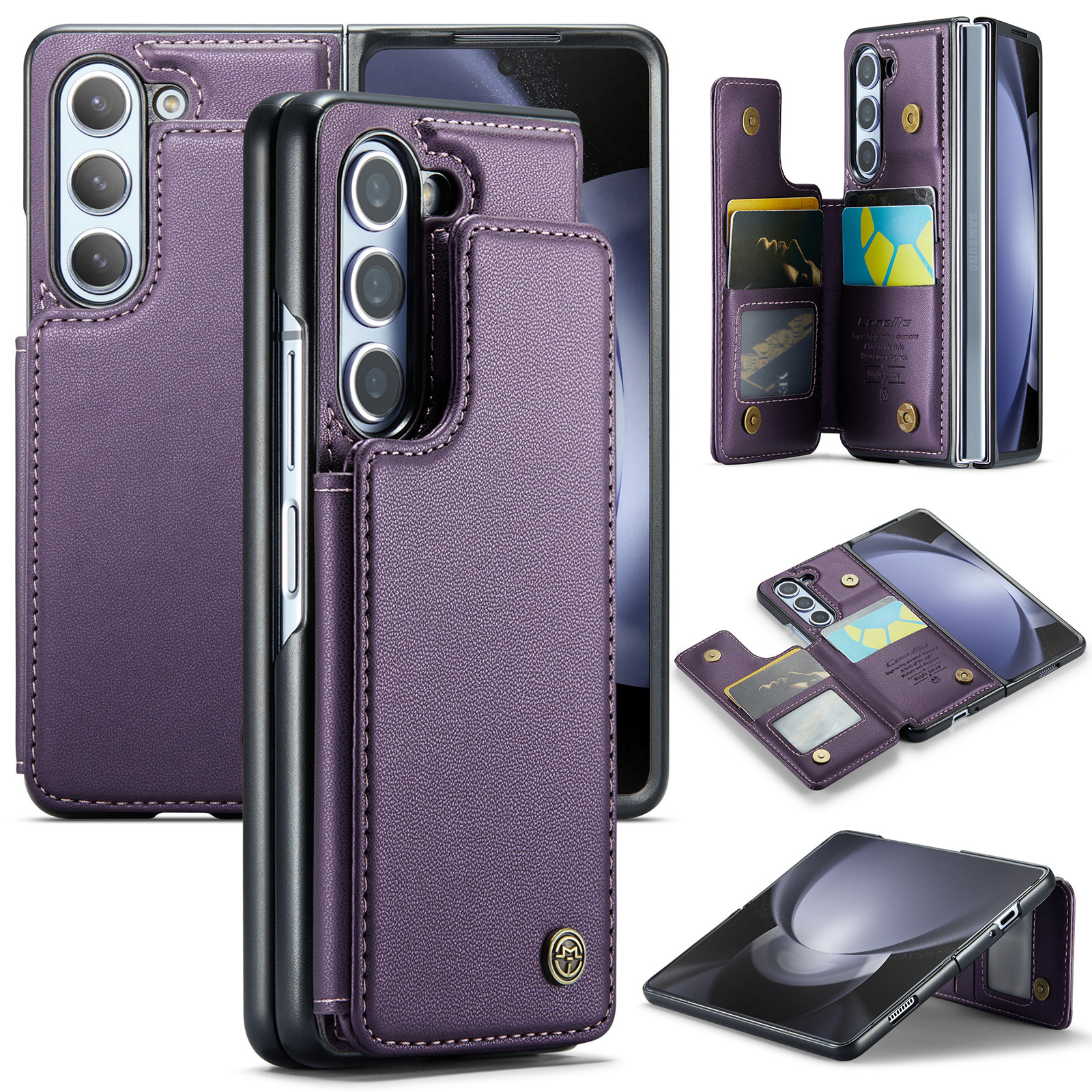 Leather all-inclusive anti-fall wallet holder phone case for Samsung Z Fold3/4/5