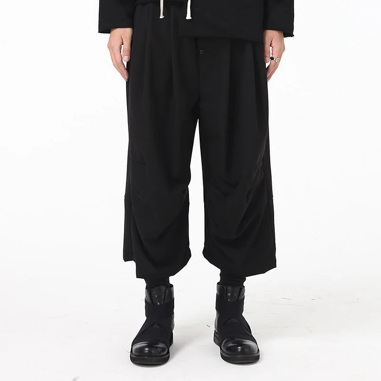 Mid-rise Straight-leg Casual Dark Style Cargo Pants-dark style-men's clothing-halloween