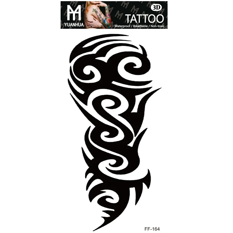 Sdrawing Forest Tattoo Sticker for Men Women Children Tiger Wolf Death Skull Temporary Tattoo Fake Henna Skeleton King Animal Tatoo