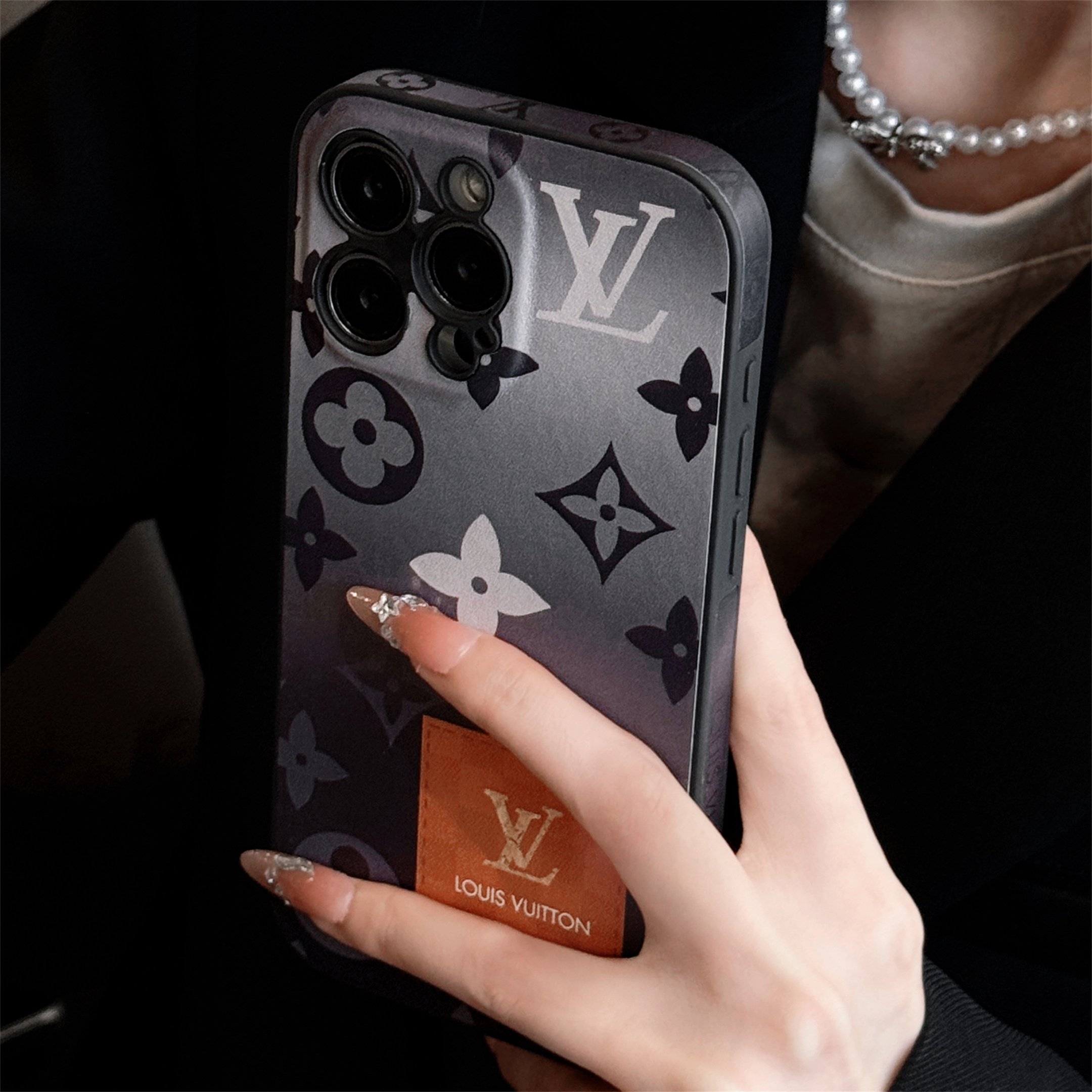 Iconic LV Monogram Canvas Luxury Leather Apple iPhone Case