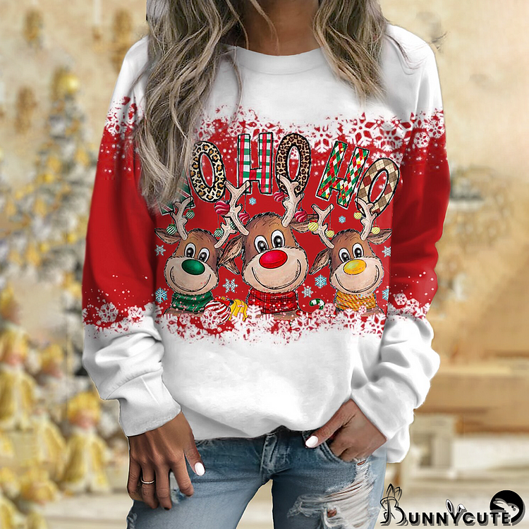 Stylish Long Sleeve Print Top