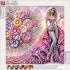 Diamond Painting-DIY Crystal Rhinestone Bouquet Girl