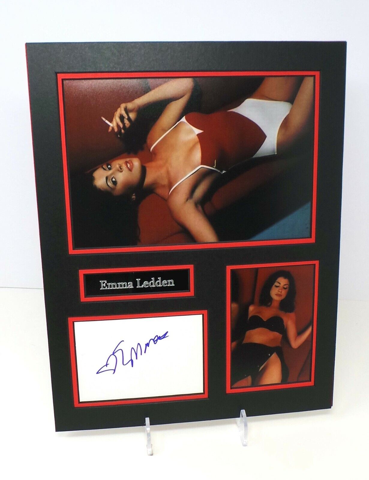 Emma LEDDEN Irish TV Presenter Signed Mounted SEXY Photo Poster painting Display AFTAL RD COA