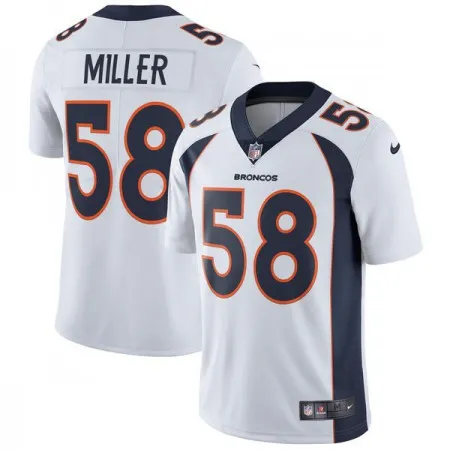 Men's Denver Broncos #58 Von Miller  White Vapor Untouchable Limited Stitched NFL Jersey