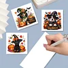 (US Only)6PCS DIY Halloween Dog Diamond Art Greeting Cards for Halloween and Holidays