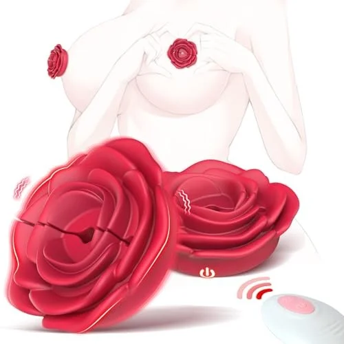 Rosette - Rose-shaped Nipple Toys Nipple Clamps Adjustable Vibrator With Remote Control