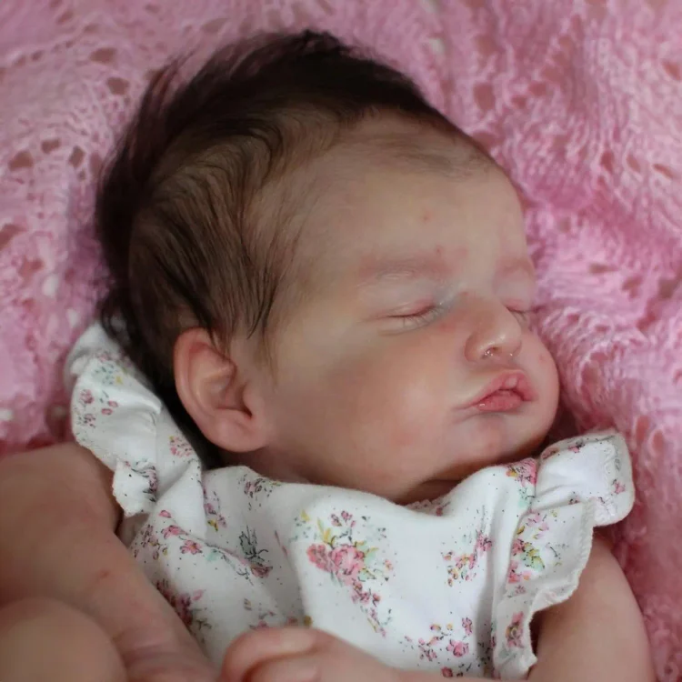 20'' Laittna Lifelike Reborn Baby Girl Doll,Cute Handmade Sleeping Doll with “Heartbeat” and Sound Rebornartdoll® RSAW-Rebornartdoll®