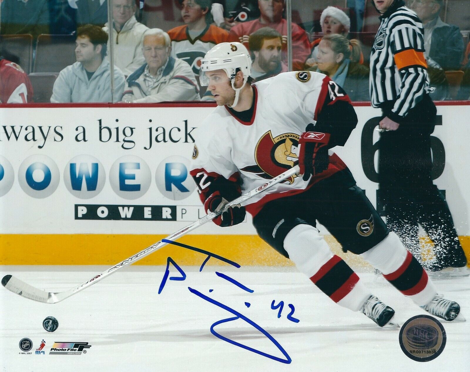 Signed 8x10 TOM PREISSING Ottawa Senators Autographed Photo Poster painting - COA