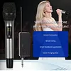 Wireless Microphone For Singing with Rechargeable Receiver Metal Cordless Handheld Mic for Home Karaoke Meeting Party Church Wedding KTV