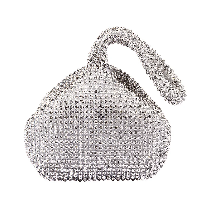 Diamond Handbag Creative Hand Design Women's Bag Makeup Evening Bag Aluminum Diamond Handbag