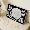 DIY Pearl Painting Rose for Home Wall Decor with Frame(20x30cm)
