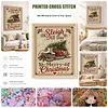 Sledge Skates DIY 11CT 3 Strand Stamped Cross Stitch Kit for Adults 40x50cm tapestrymarket