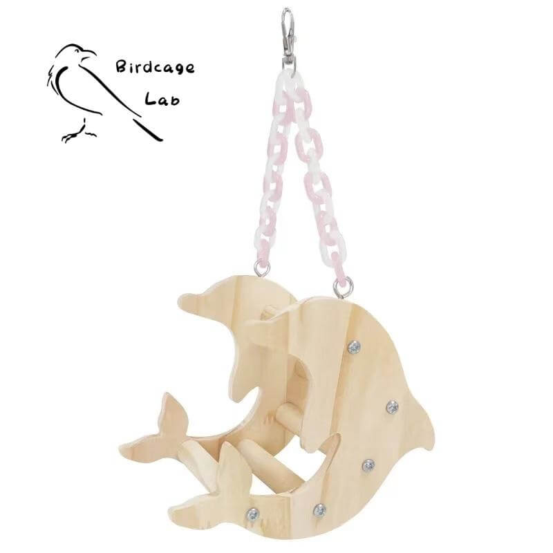 Parrot Log Dolphin Swing  Birdcagelab