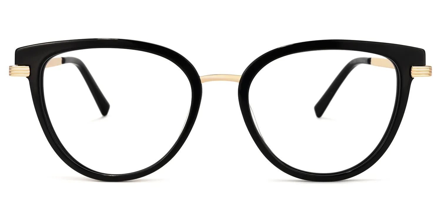 Vanessa Schwarz Cateye Brille Schwarz