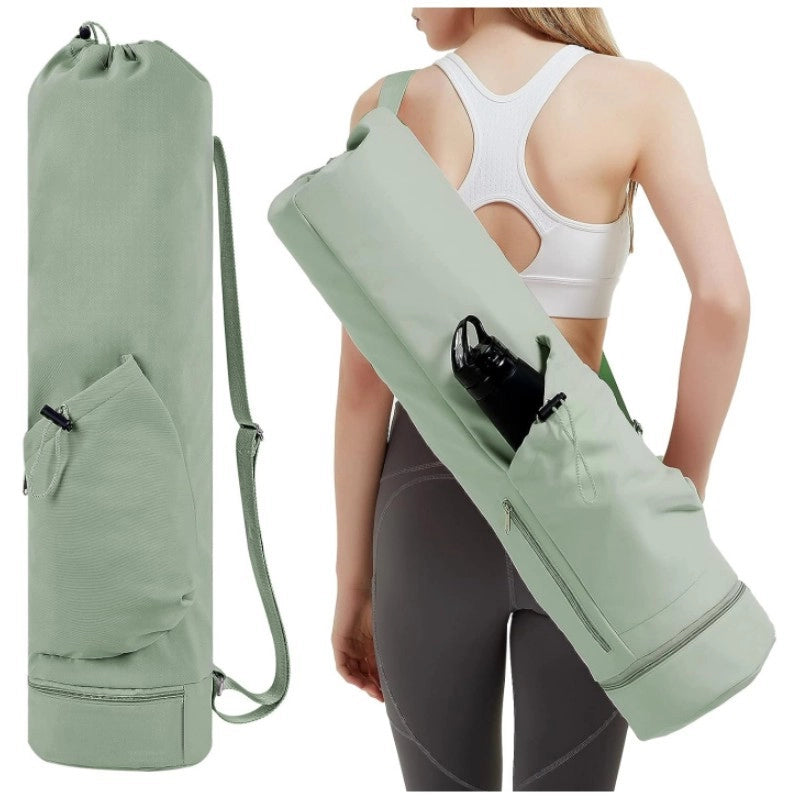 In Stock Yoga Mat Bag With Water Bottle Pocket And Bottom Wet Bag Sports Yoga Mat Strap Multifunctional Storage Bag