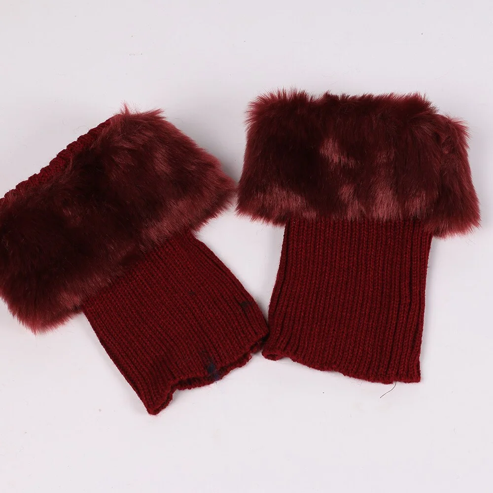 Leg Warmers Women Plush Winter Warm Solid Knitting Womens Legs Warmer European Style All-match Trendy High Elasticity Daily Chic