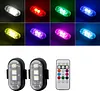 8 couleurs de lumi&egrave;res LED sans fil avec t&eacute;l&eacute;commande