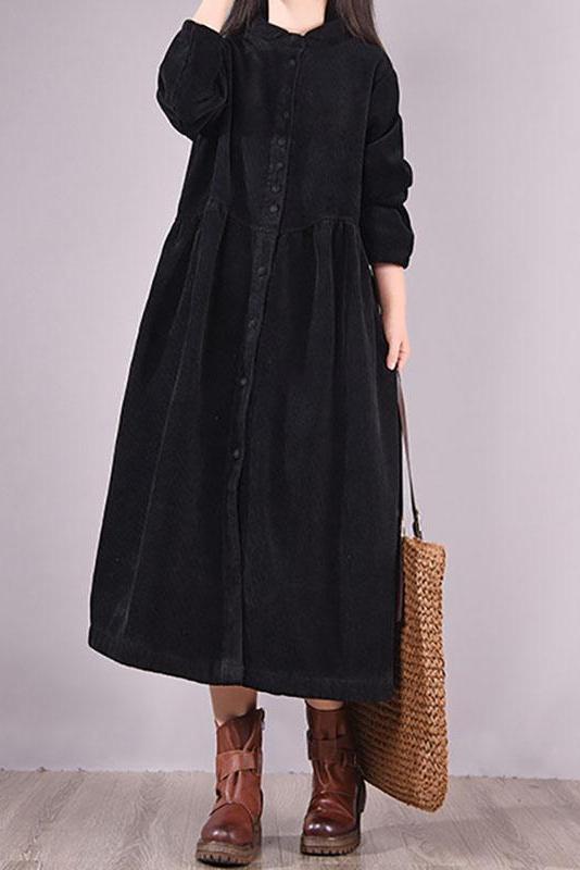 Plus Size - Winter Thicken Warm Corduroy Dress