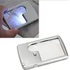 3X 6X Card Type Magnifiers, Jewelry Loupe Magnifying Glass with LED Light, Ultra-Thin Portable Professional HD Reading Pocket Magnifier