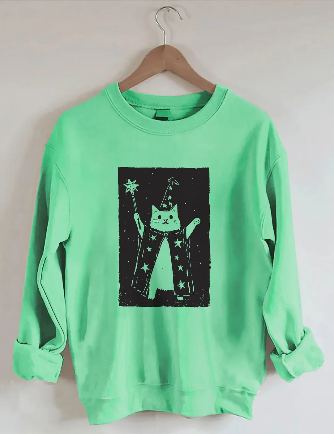 Halloween Witch Kitten Sweatshirt