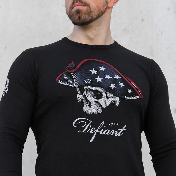 Round Neck Printed Mid-sleeve
