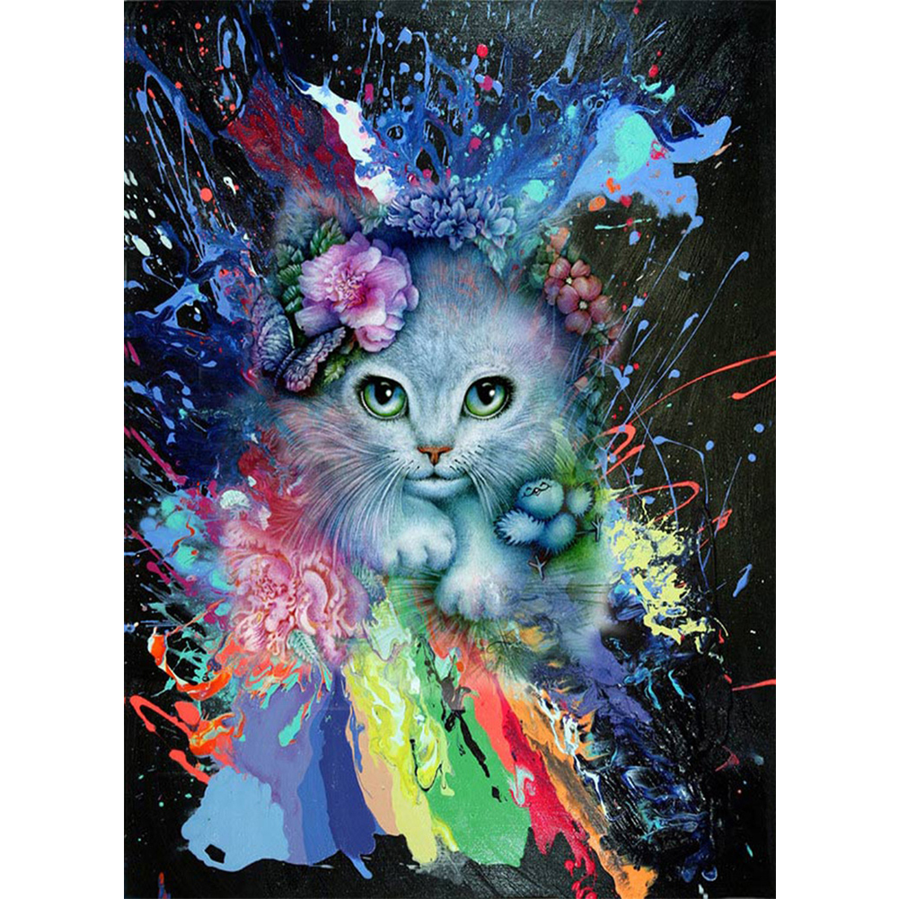 

Cat - Round Drill Diamond Painting - 30*40CM, 501 Original