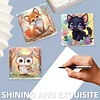 6PCS Diamond Painting Animal Greeting Cards Postcards with Envelopes