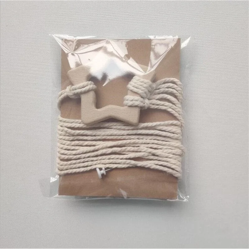 INS Nordic Wooden Baby Hair Clips Holder Cotton Rope Kids Girls Hairpin Storage Belt Photo Organizer Strip Wall Hanging Ornament