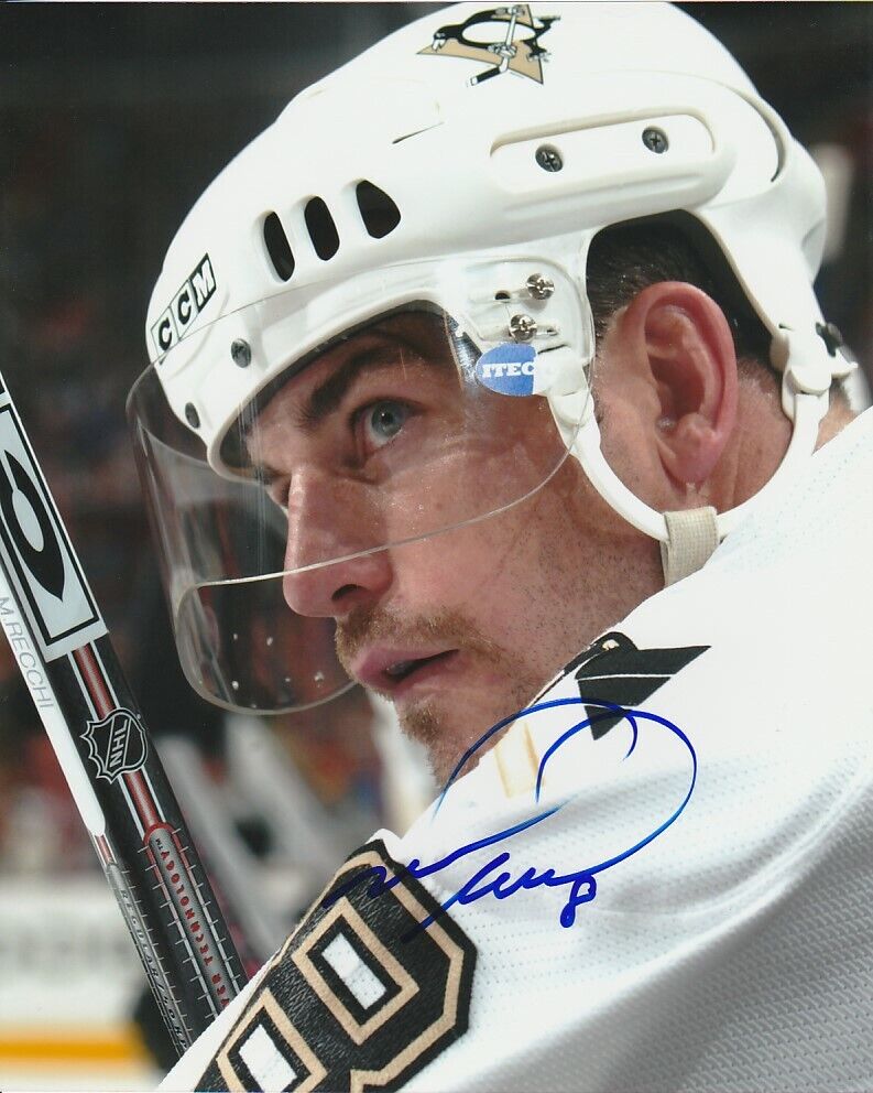 MARK RECCHI SIGNED PITTSBURGH PENGUINS 8x10 Photo Poster painting #2 Autograph