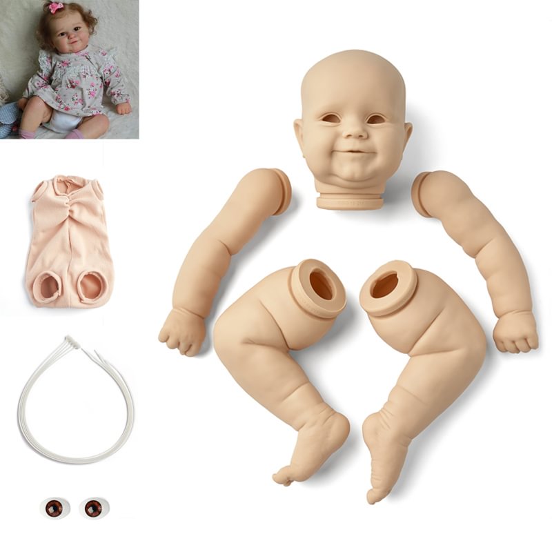 Reborn Baby Kit 20 Inches Maddie DIY Blank Unpainted Unfinished Open Eyes Doll Kit