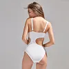 Gioiacombo&trade; Costume da bagno intero ritaglio con fibbia a fionda