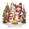 Acrylic Christmas Santa Snowman Cardinal Diamond Painting Desktop Decors Kit