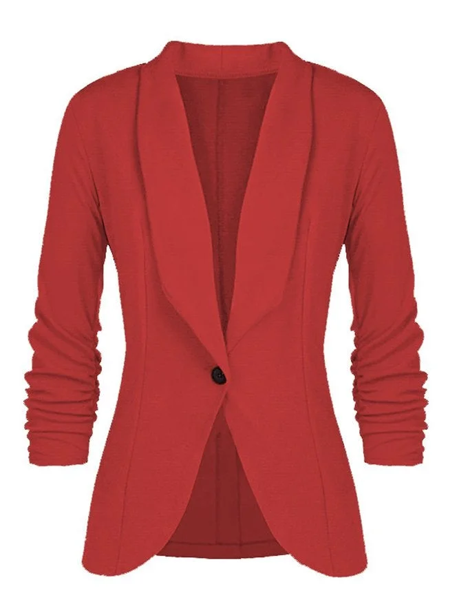 Shawl Collar Solid Regular Fit Outerwear