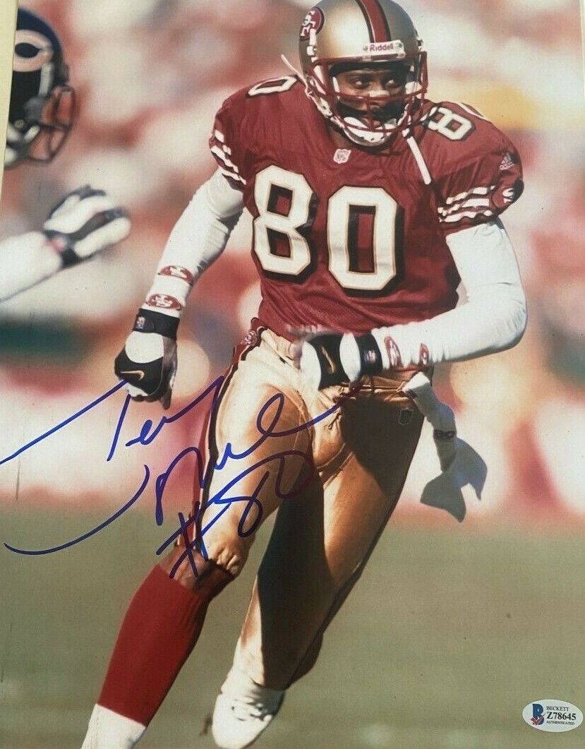 Jerry Rice signed autographed 11x14 Photo Poster painting 49ers Hall of Fame Beckett COA