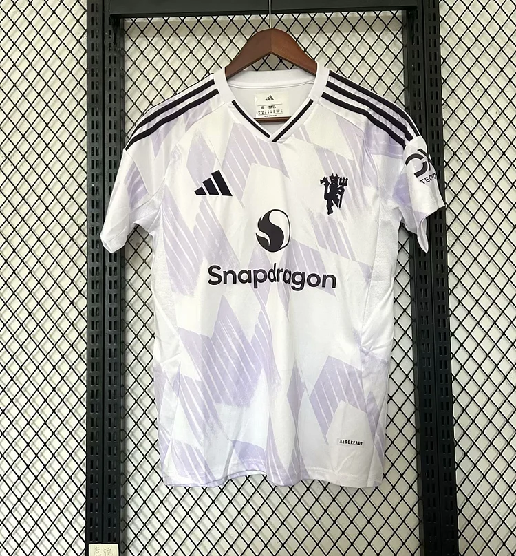 2025-26 Manchester United Away Purple and White - Jersey - Fan Edition