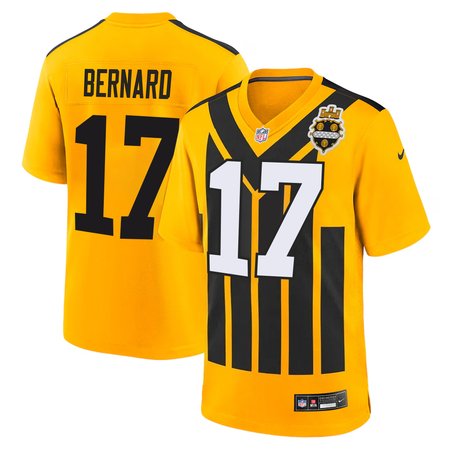 Youth Pittsburgh Steelers #17 Germie Bernard Gold 2026 NFL Draft Game Jersey