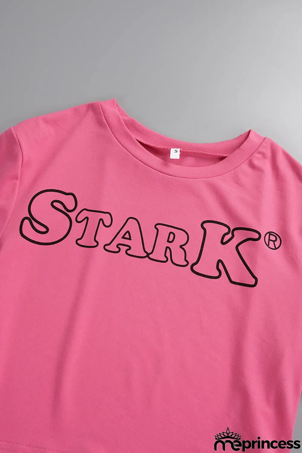 Rose Red Casual Print Patchwork O Neck Short Sleeve Two Pieces