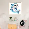 Magical Dolphin-18CT Stamped Cross Stitch 20*20cm