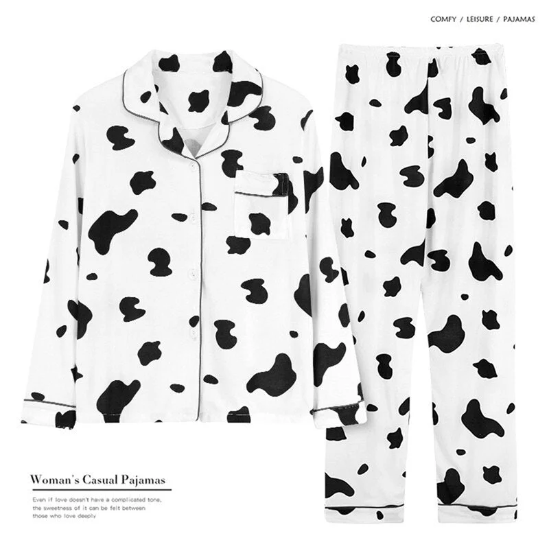 Women's Pajamas Set Soft Pyjamas Plus Size Women's Clothes Homewear Spring Sleepwear 2 Piece Set Sleeping Shirt Home Wear