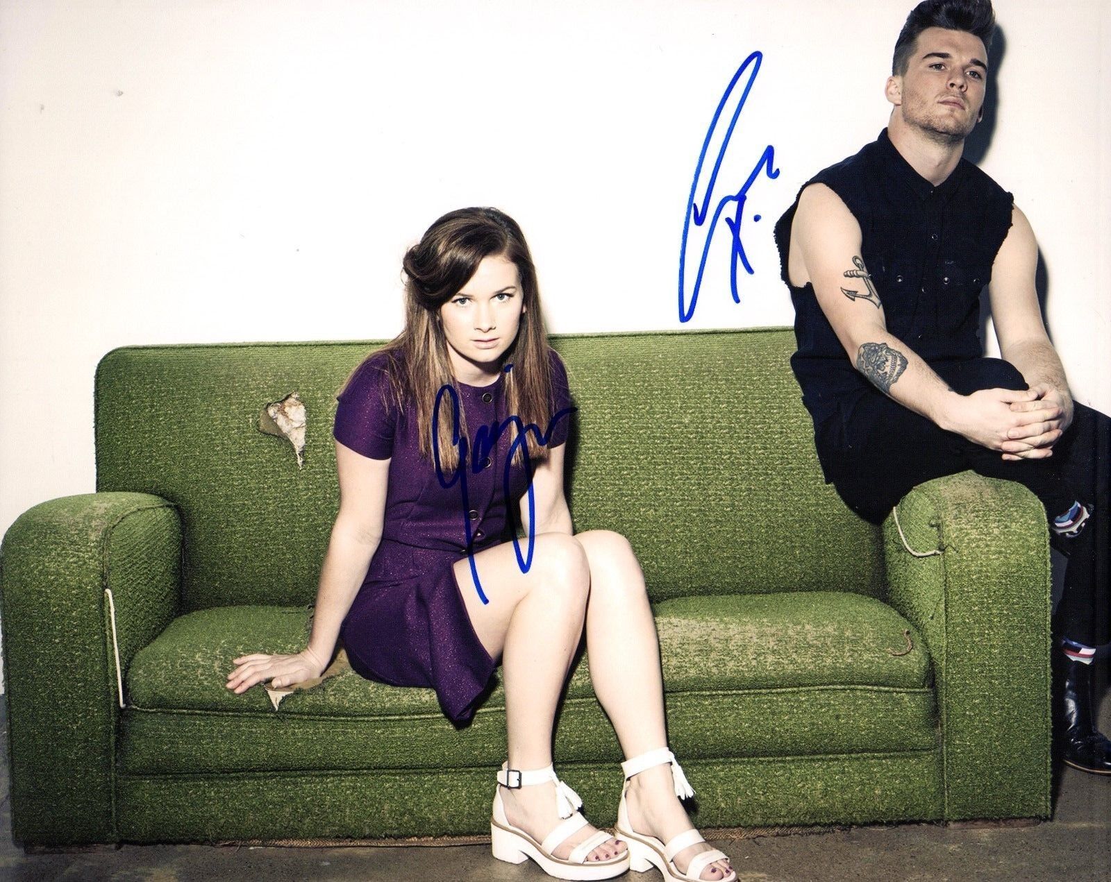 GFA Broods Band Duo * GEORGIA & CALEB NOTT * Signed 8x10 Photo Poster painting AD3 COA