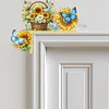 Holz Sonnenblumen Schmetterlinge Tür Ecke Aufkleber - 5d DIY Handwerk Dekoration