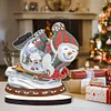 Diamond Painting Wooden Christmas Snowman Desktop Ornament