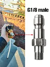 1/4 Quick Connect Plug Nozzle with G1/4 G1/8 Thread Male Snow Foam Lance Adapter