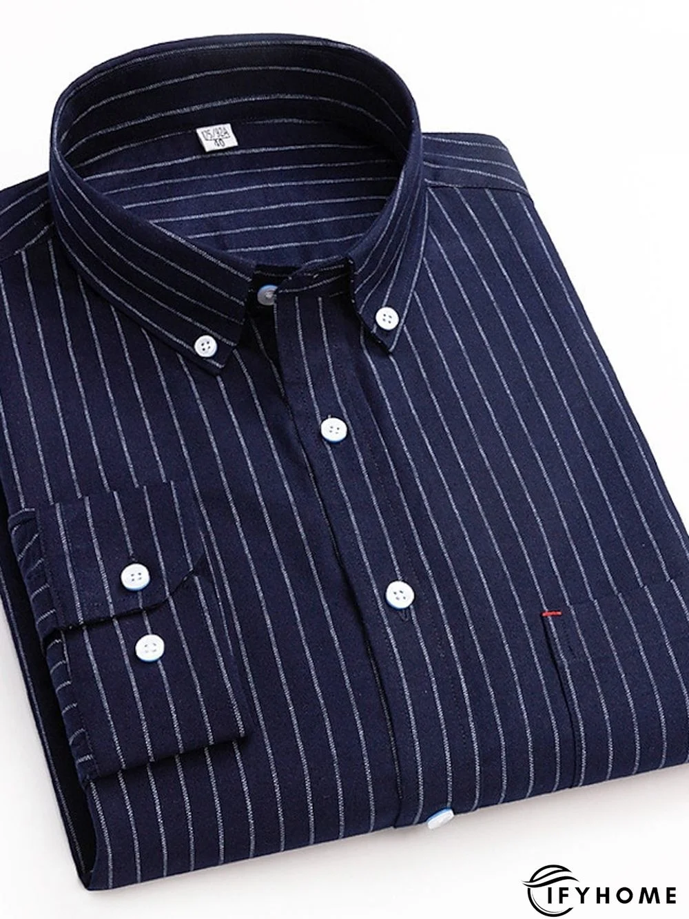 Men's Denim Shirt Turndown Spring &  Fall Long Sleeve A B C Plaid / Striped / Chevron / Round Daily Wear Clothing Apparel Print | IFYHOME