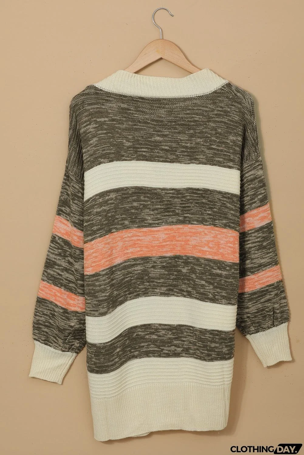 Thick Buttoned Open Front Cardigan with Pocket