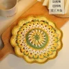 (US Only)Crochet Mandala Coaster Handmade DIY Material Package with Crochet Hook(3)